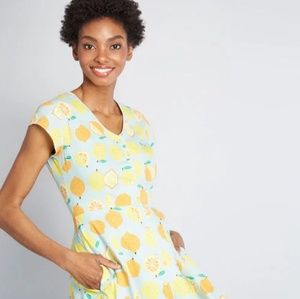 Modcloth Quirky Personality Cotton Midi Dress NWT